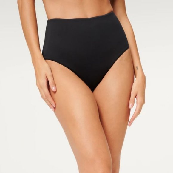 Good American Matte Good Boy Short Bikini Bottom GSW0156 Black GA Size 2 / M - Picture 1 of 5